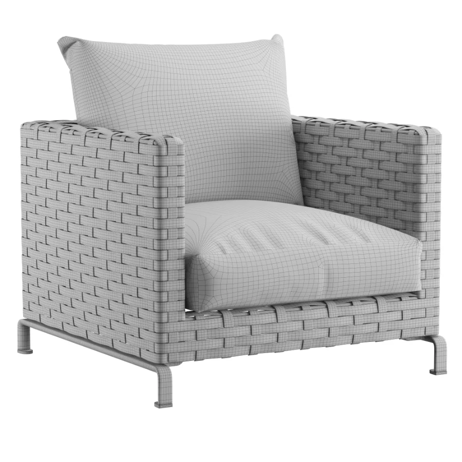 Ray Outdoor Fabric Armchair Image 1