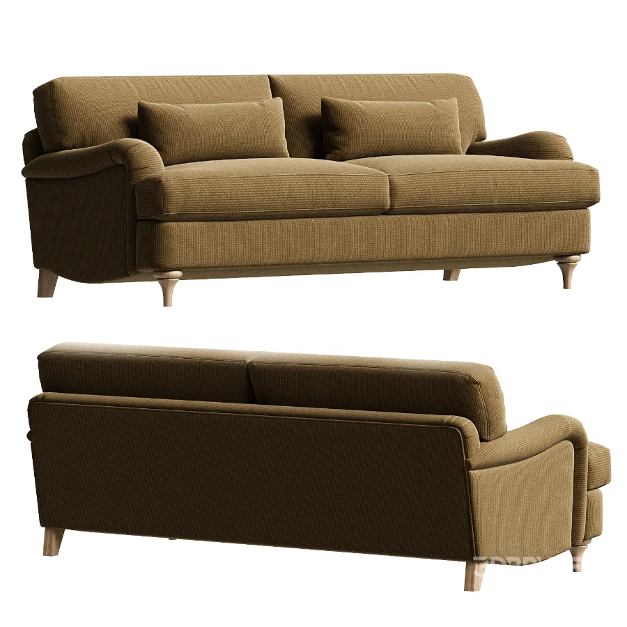 Daphnis Oatmeal Fabric Sofa 3 Seater Image 3