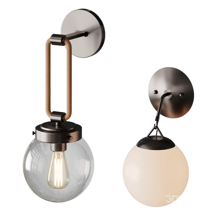 Hooked Globe And Coastal Cottage Rope Globe Sconce Image 12