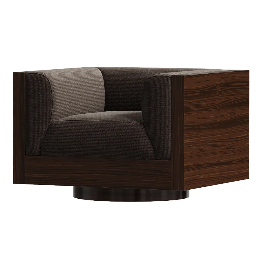Eucalyptus Veneer Swivel Chair Sebastian Image 1