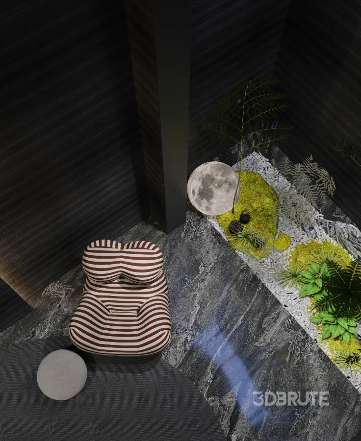 Modern villa living room and dining room interior Image 11