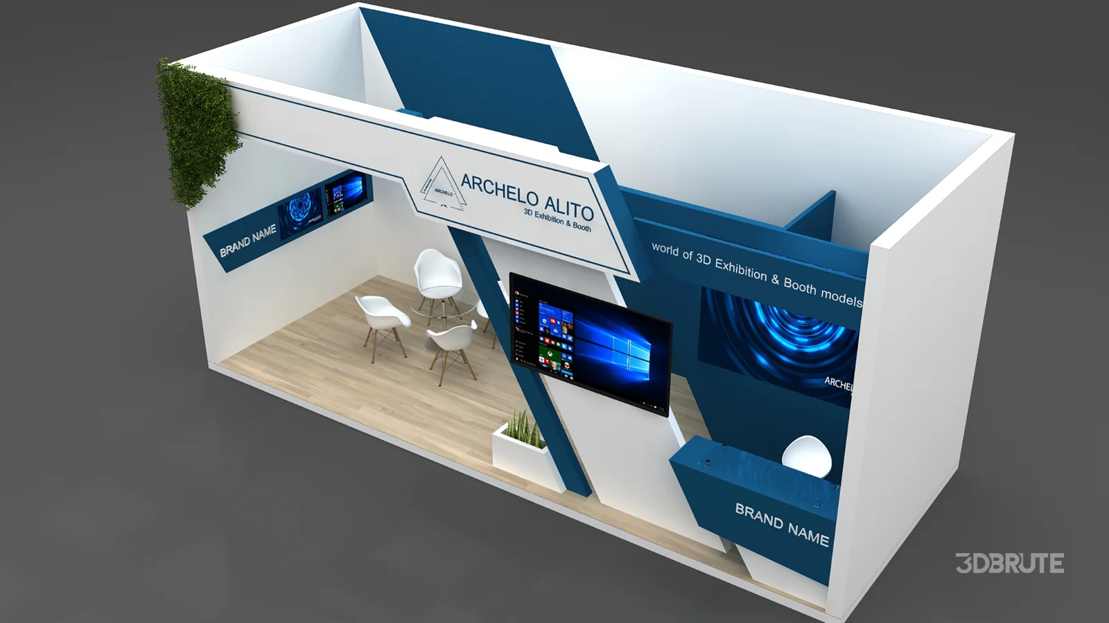 3D Stand Booth Model Image 3