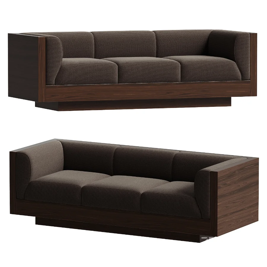 Eucalyptus Veneer Upholstered Sofa Sebastian Image 4