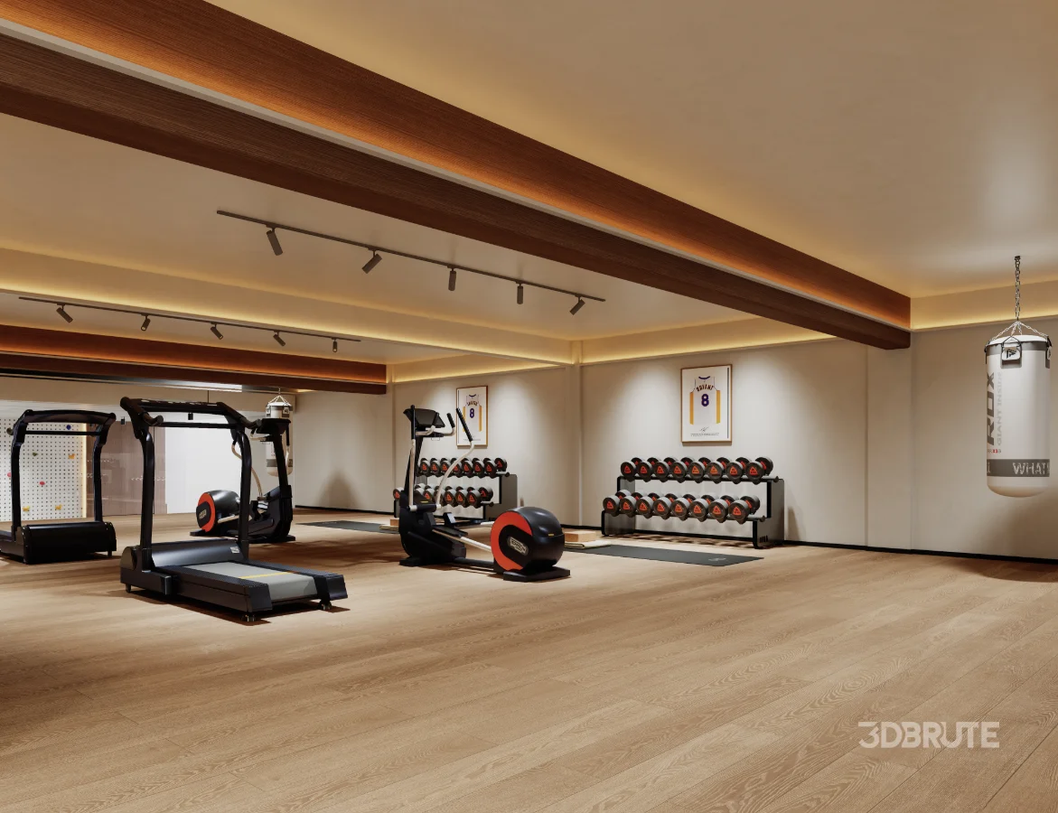 Modern villa basement interior Image 6