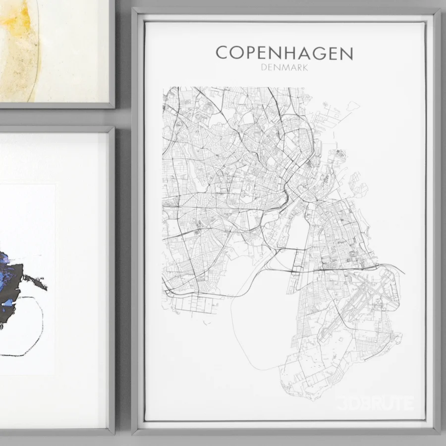 D176 Copenhagen Map By Daydream And Synergy Painting Image 4