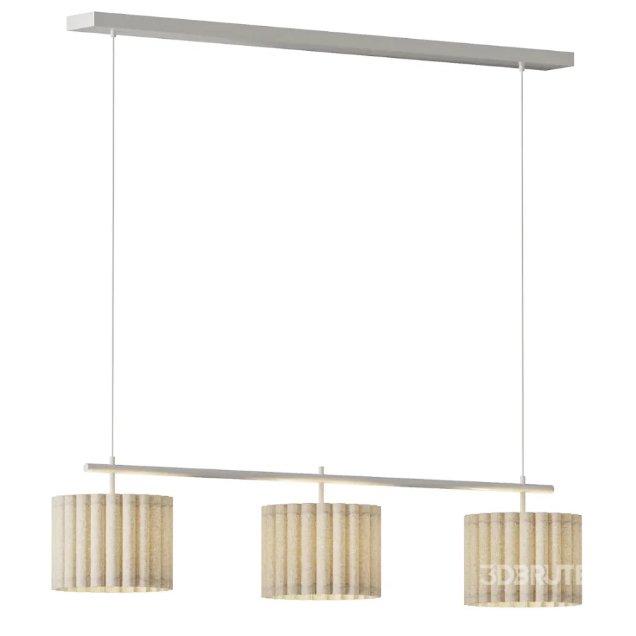 Large Linen Pendant Lamp Lucine Image 2