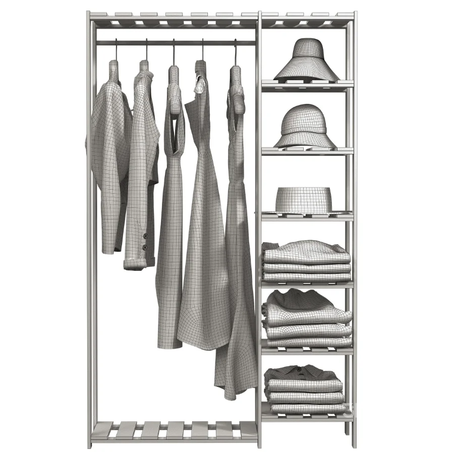 Storage Rack shelf Clothes Image 4