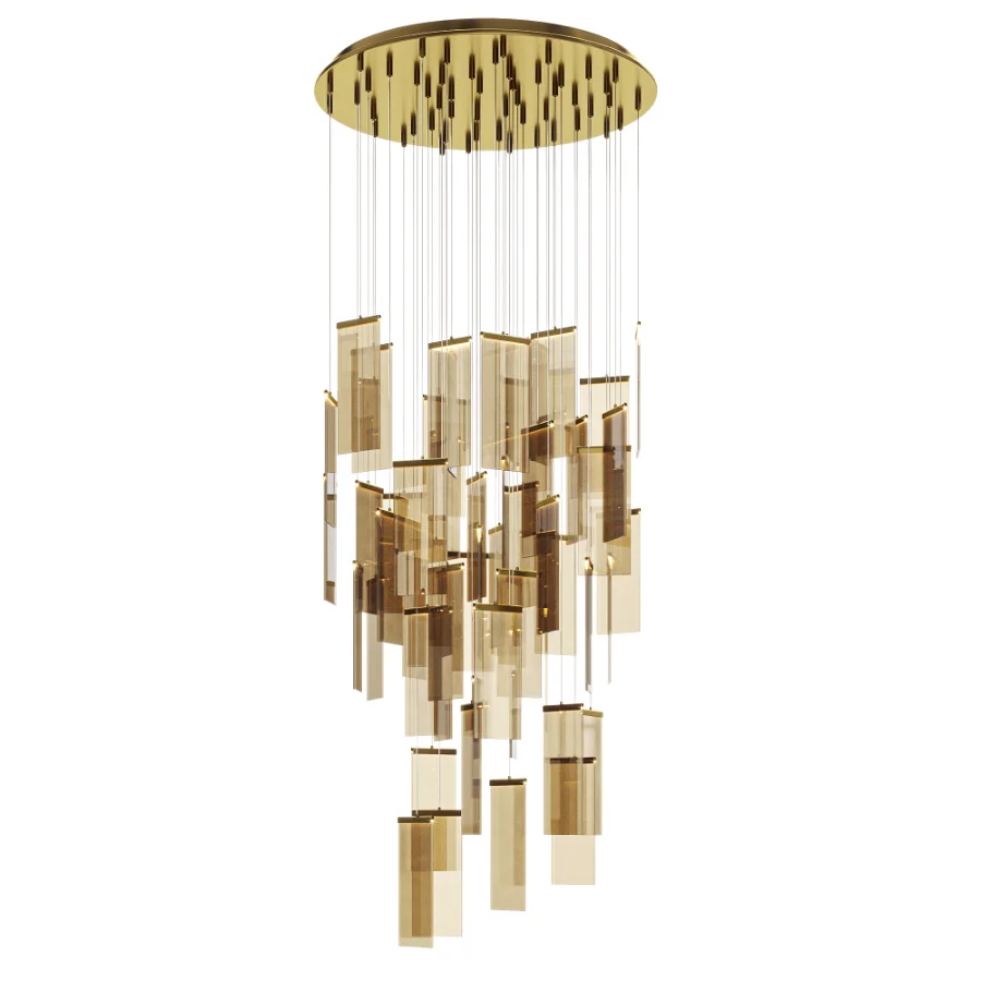 Modern Acrylic Creative Staircase Chandelier Image 4