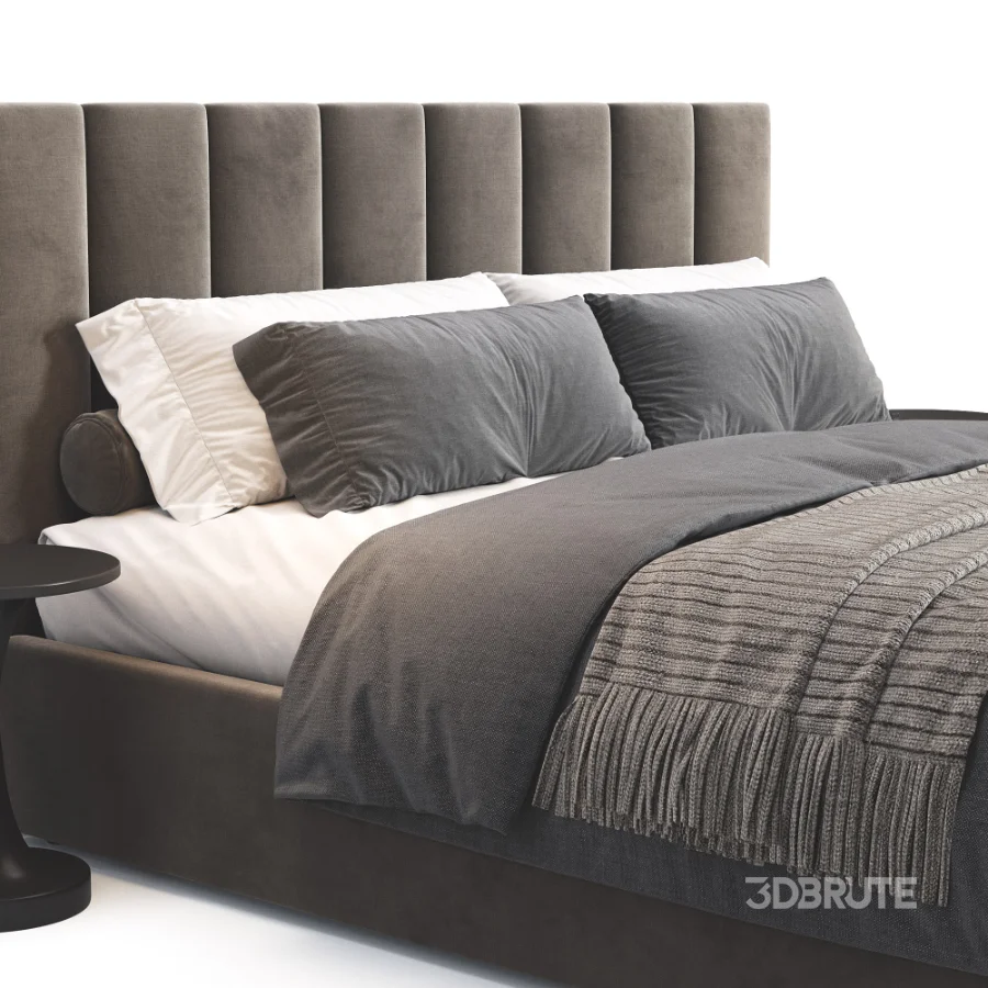 Emmett Channeled Low Profile Bed Image 1