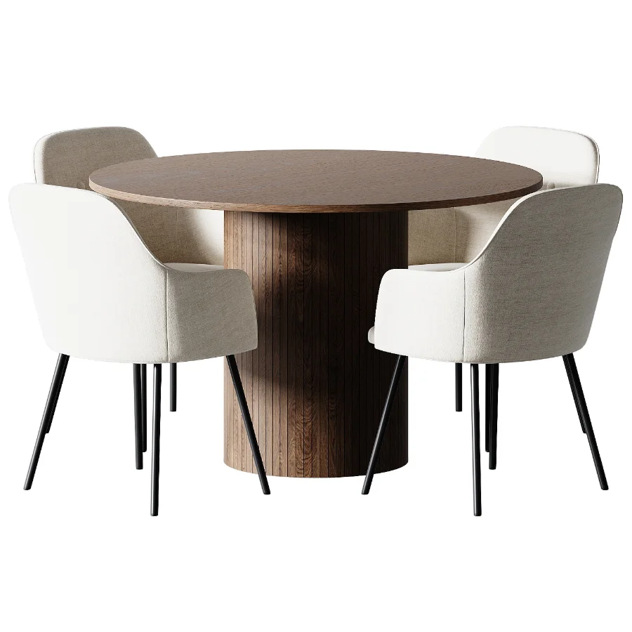 Lipstick green dining chair and Kitchen table Hill 1 Wood Image 1