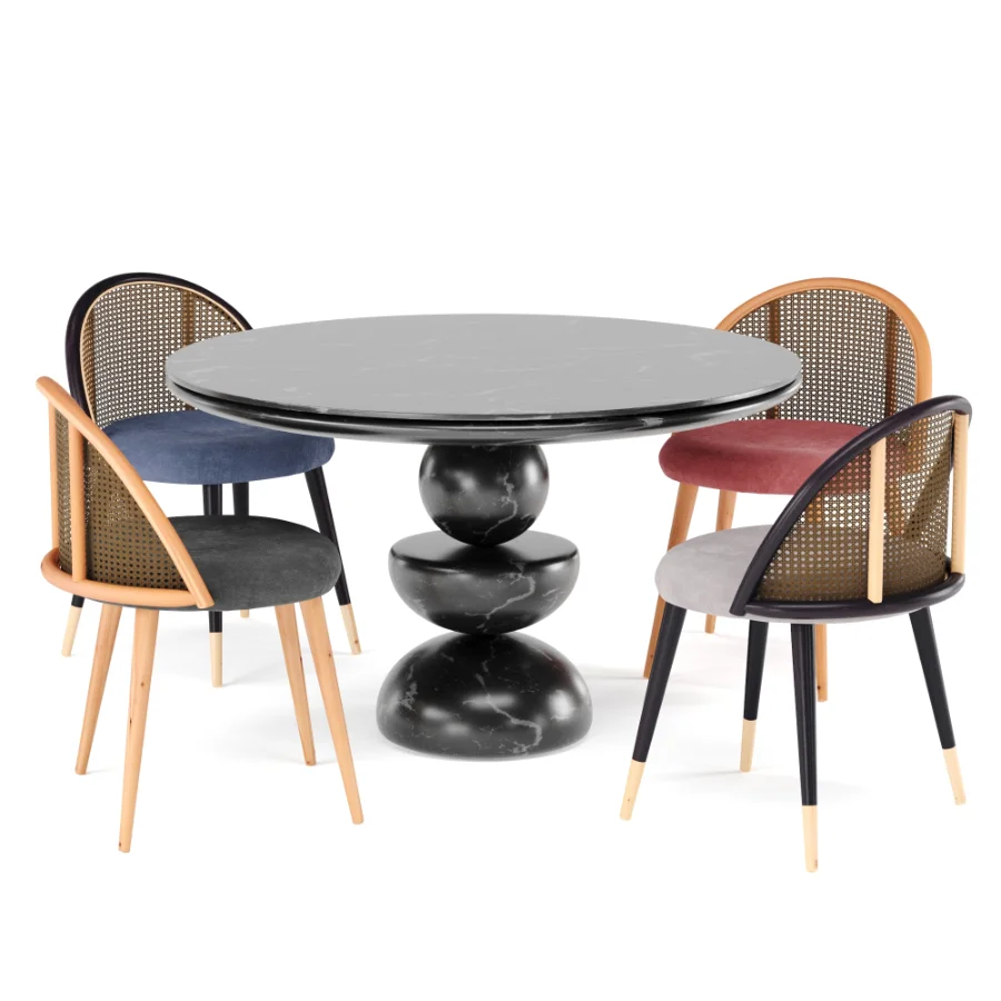 D138 Dining Set By Marble table Image 1