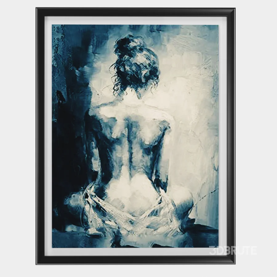 D162 abstract naked woman Love art Image 1