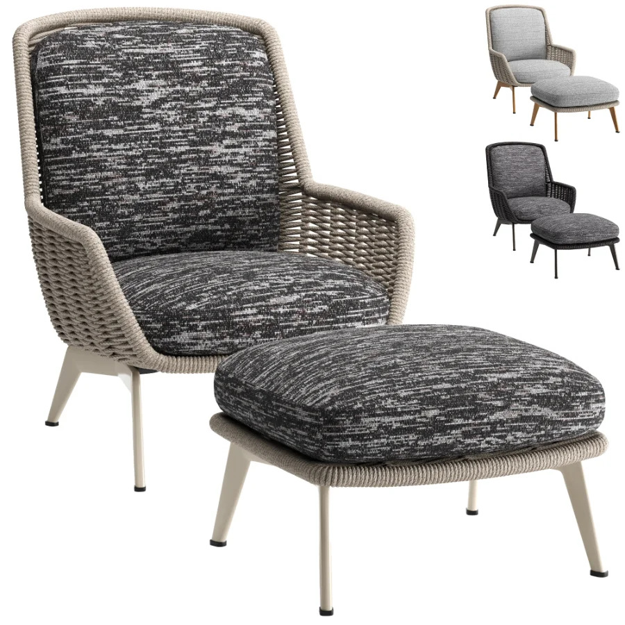 Belt Cord Outdoor Armchair Image 1