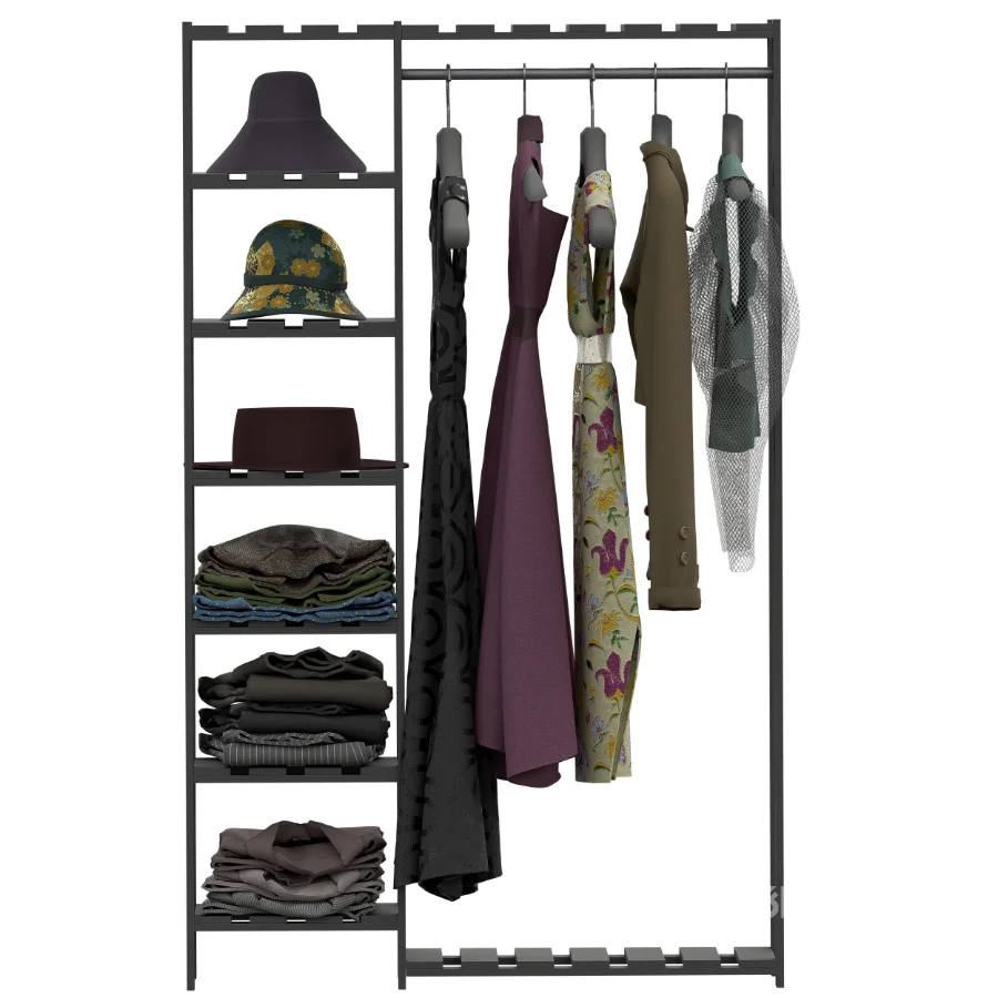 Storage Rack shelf Clothes Image 1