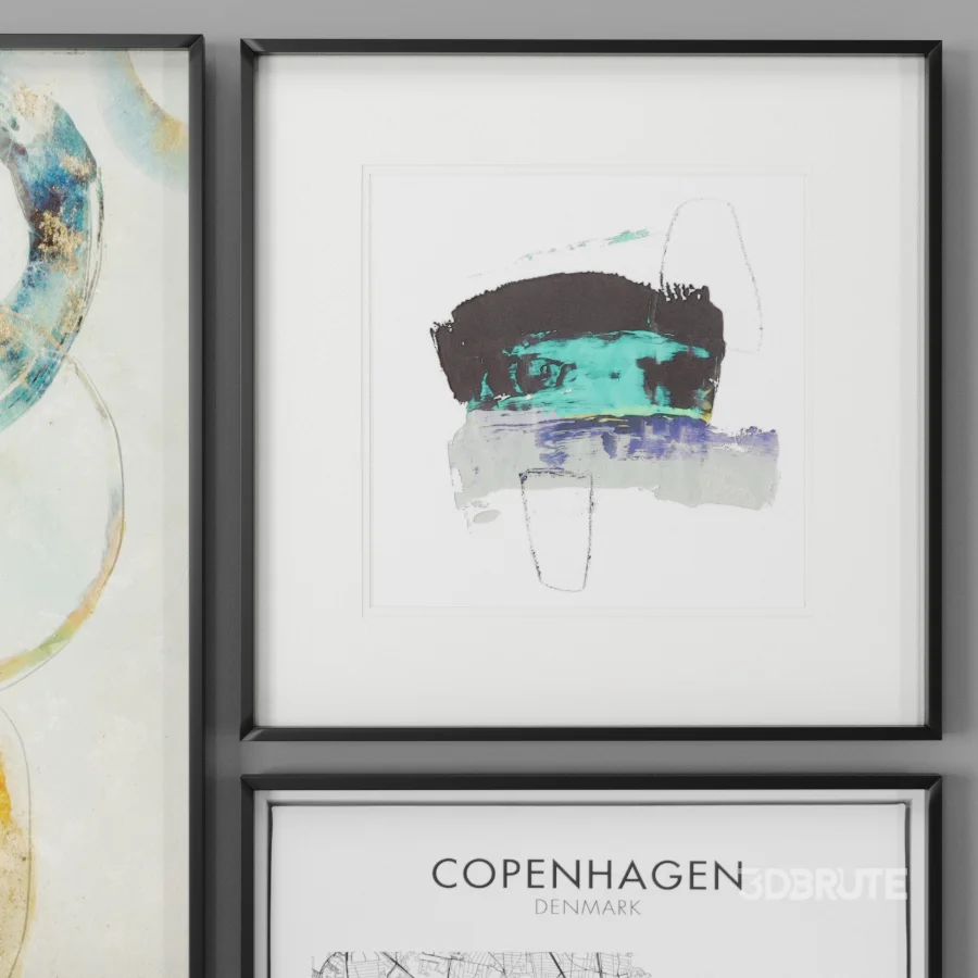 D176 Copenhagen Map By Daydream And Synergy Painting Image 1
