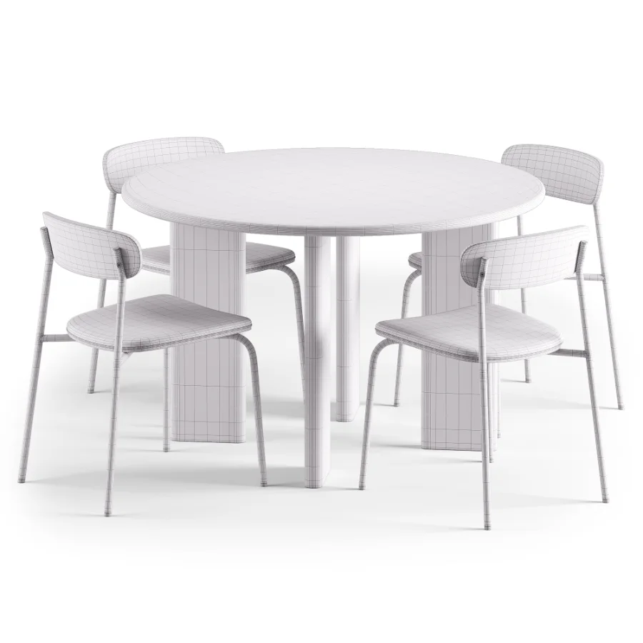 Cove Fabric Dining Chair and Mara Round Dining Table Image 7