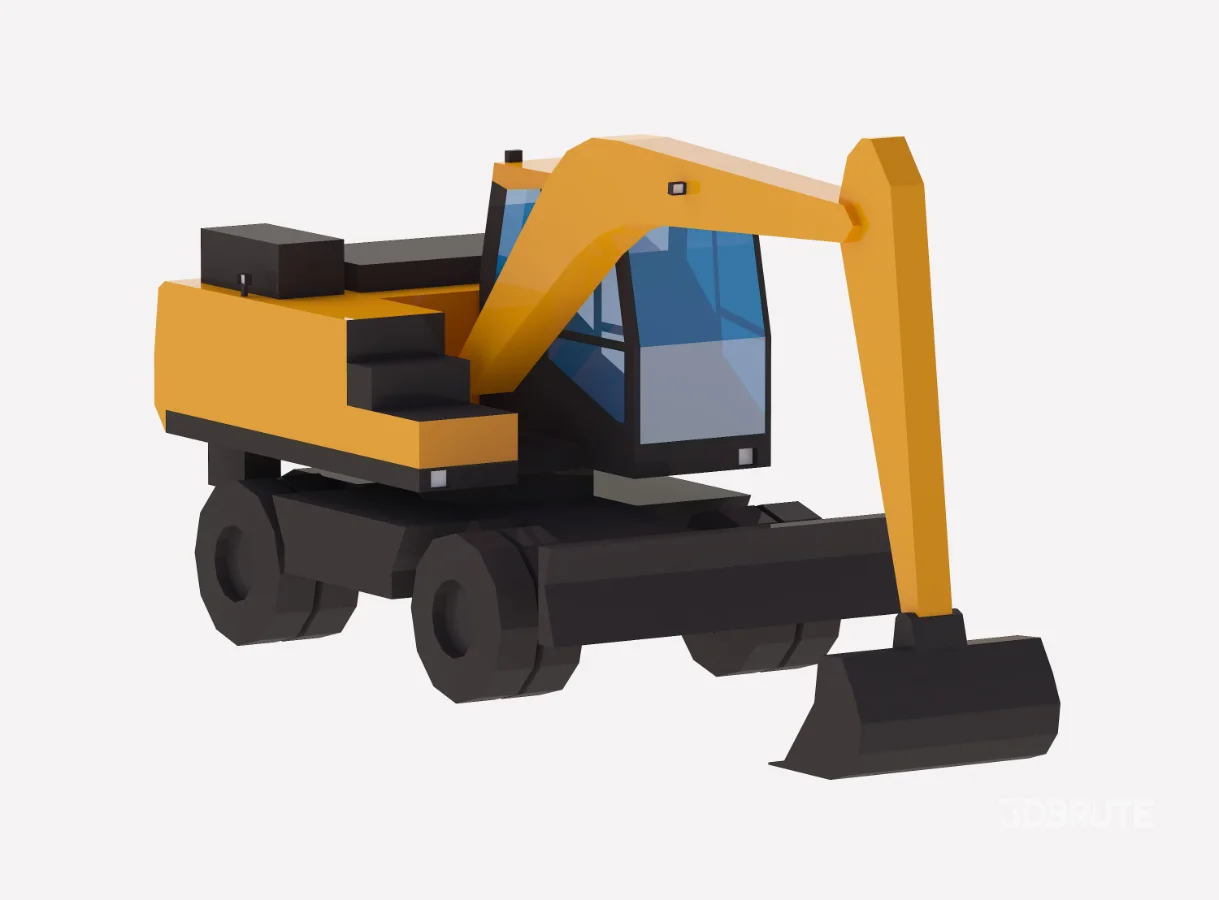 Excavator Construction Loader DX140W-7 Simplified Image 1