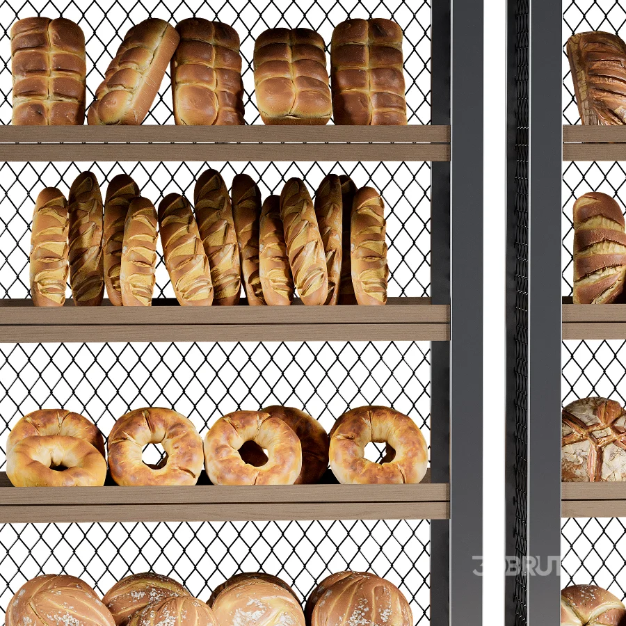 Display rack with bread Image 3