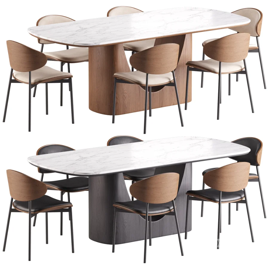 Lars Chair and Arcen Table Image 1