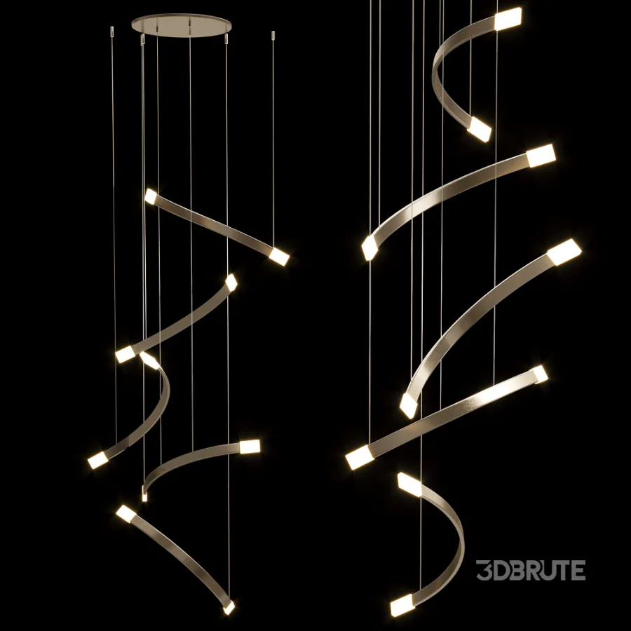 CTO Lighting Trace Free Fall Chandelier Image 1