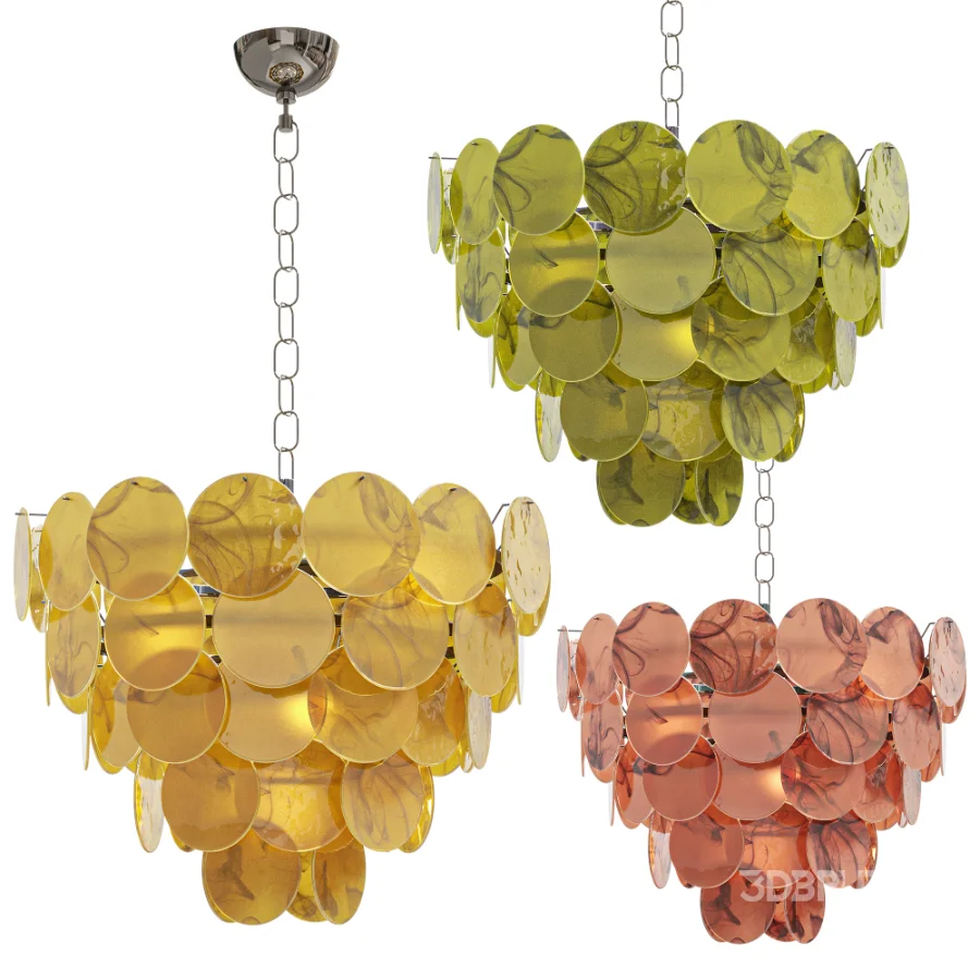 Chandelier Disk 57 murano lamp Image 1