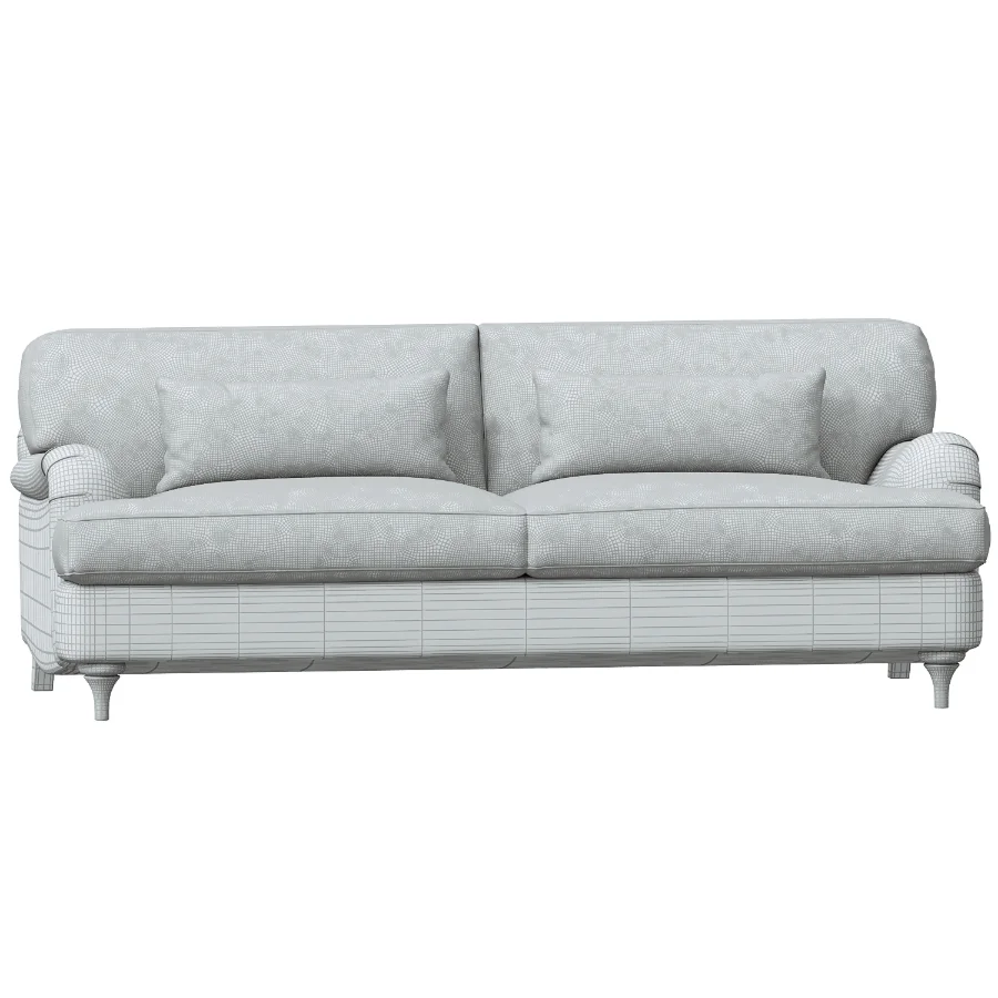Daphnis Oatmeal Fabric Sofa 3 Seater Image 1