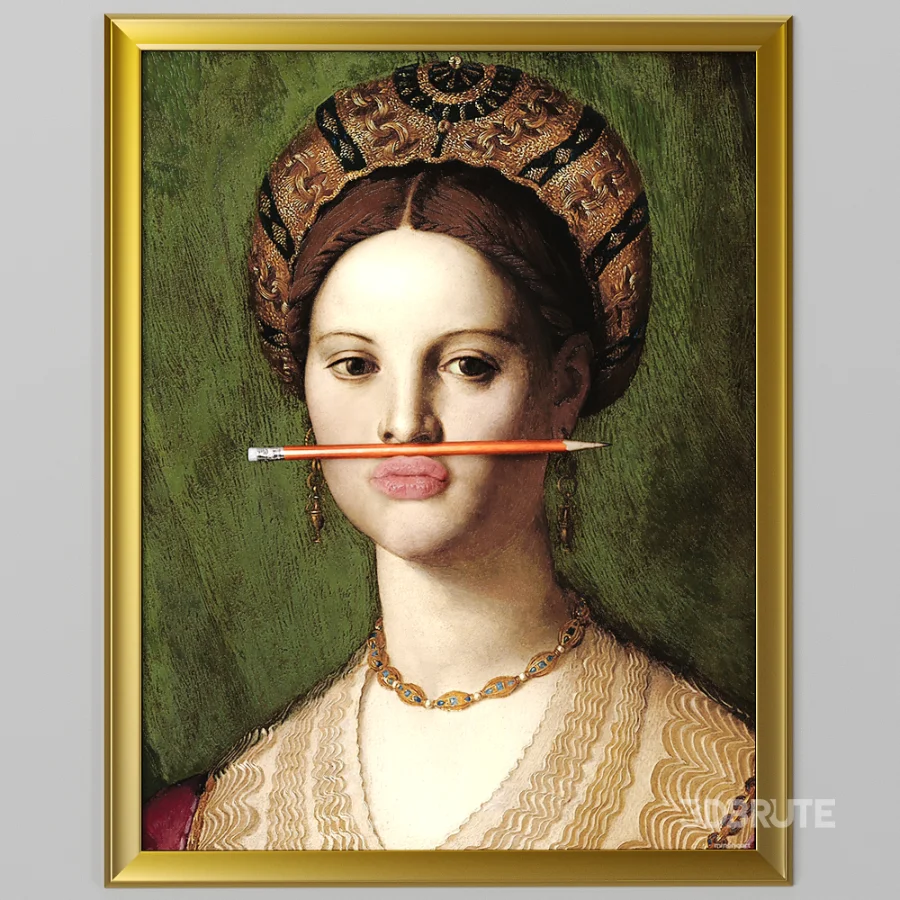 D169 the Orange Pencil Canvas Print Image 3