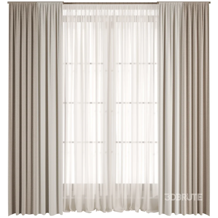 Silk and Cotton Curtain Set 102 Image 1