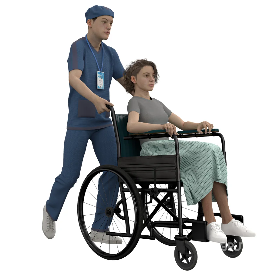 Nurse With a Patient in a Wheelchair Image 4