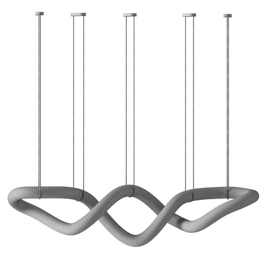 Designer Symmetrical Alabaster Pendant Chandelier Image 4