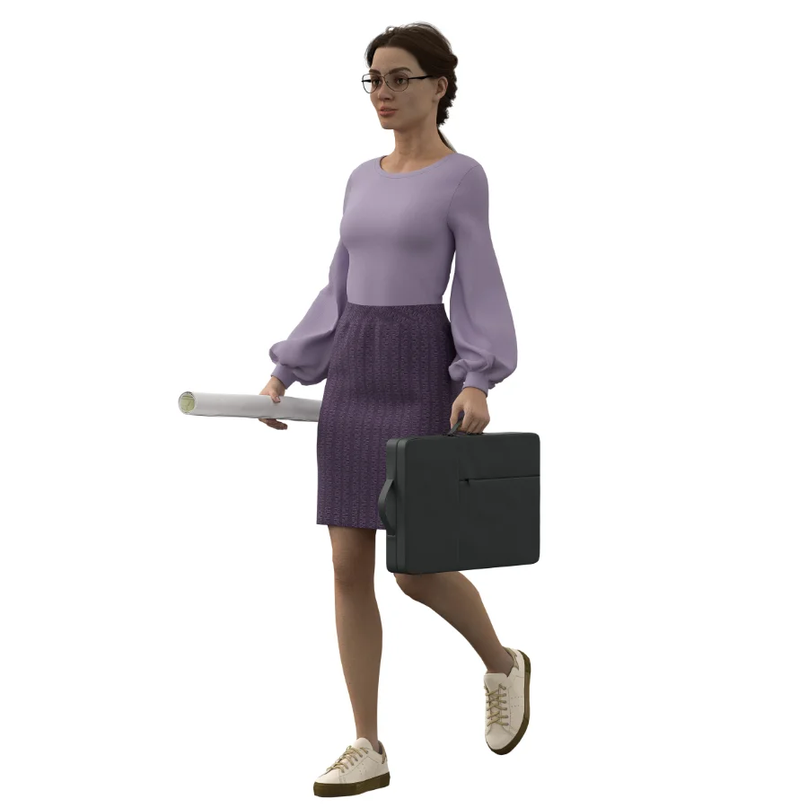 Female Engineer in 3 poses Image 4