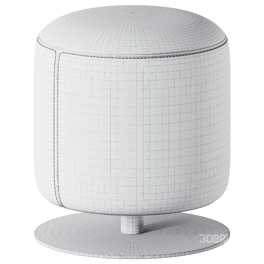 Olun Zebra Black Pouf Image 2