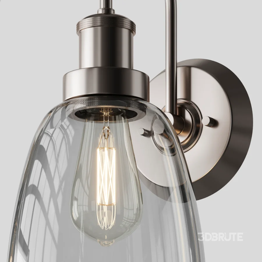 Glass and Leather And Versatile Bath Sconce Image 12