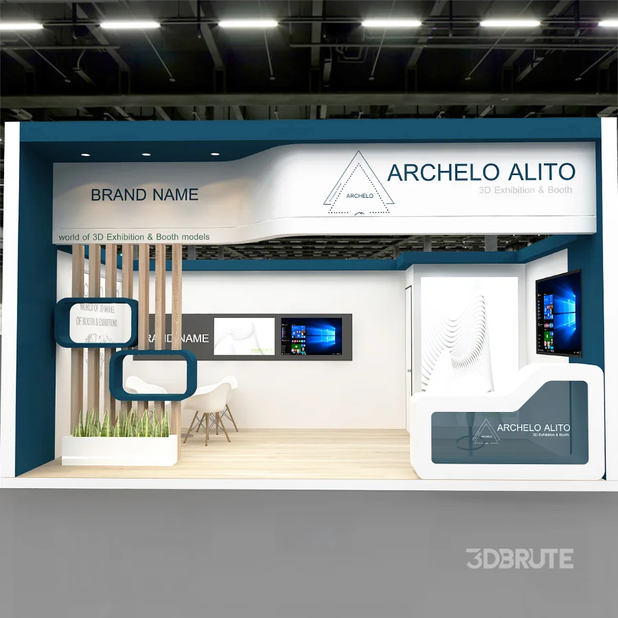 Exhibition Booth 3D Model Image 1