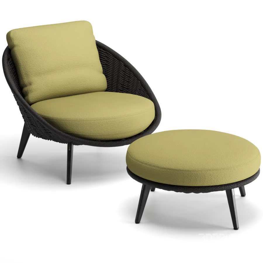 Lido Cord Outdoor Lounge Armchair Image 3