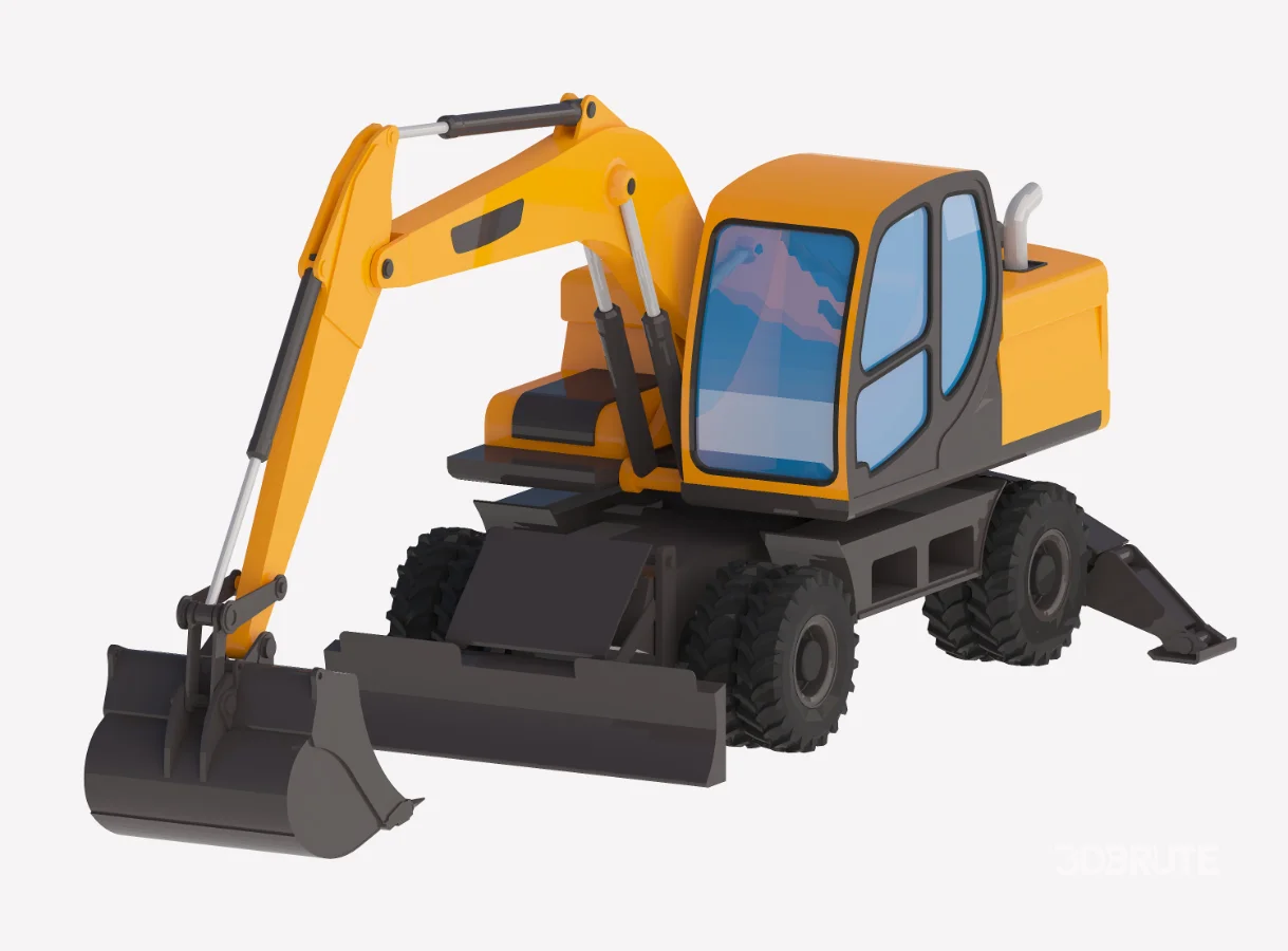 Excavator Construction Loader DX140W Image 2