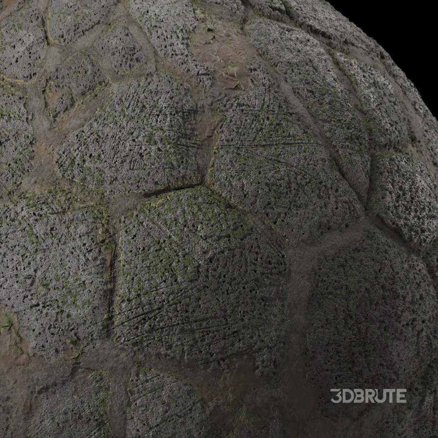 D283 BrushRock Pavement – Pbr 4k Seamless Image 2