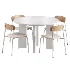 Cove Fabric Dining Chair and Mara Round Dining Table - Thumbnail 1