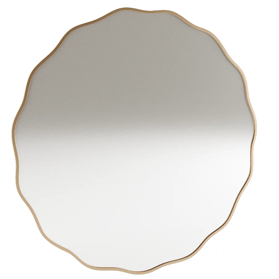 Regina Andrew Candice Hollywood Regency Gold Resin Frame Round Mirror Image 1