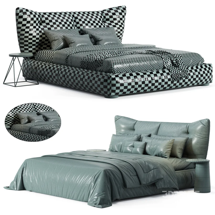 Euroa Suede Fabric Wide Upholstered Headboard Luxury Bed Image 5