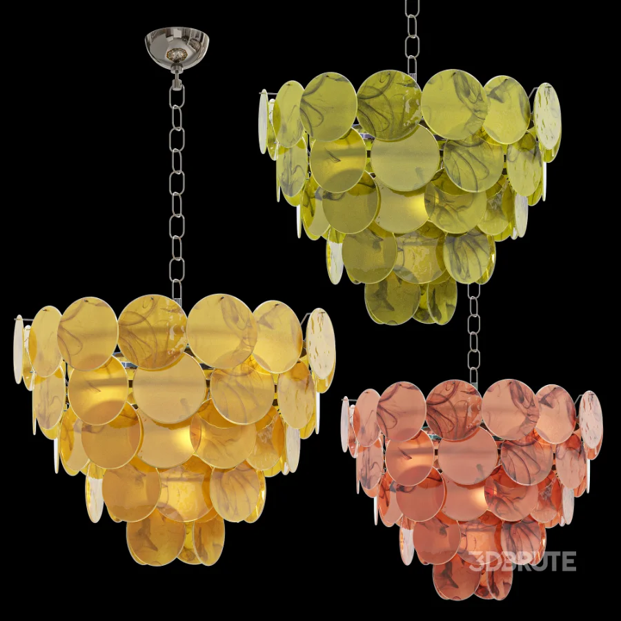 Chandelier Disk 57 murano lamp Image 7