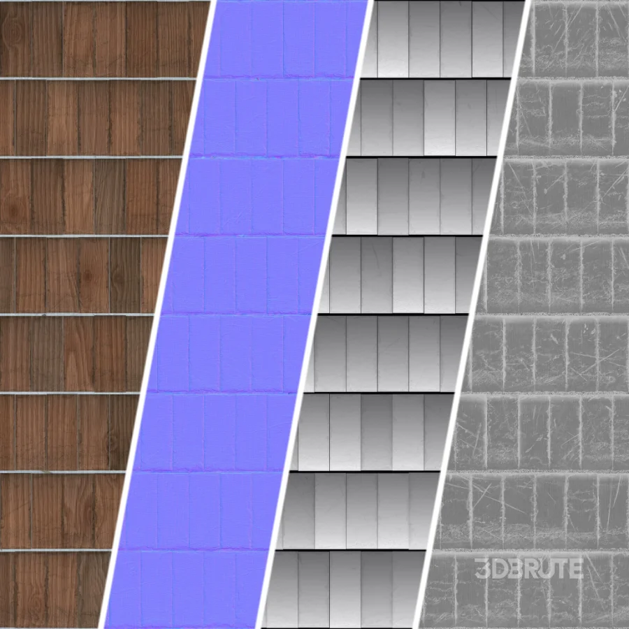 D264 Wood Roofing by Snow – Sbsar Seamless PBR 4k Image 2