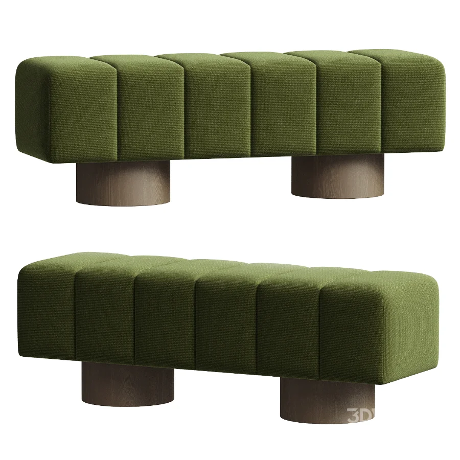 Marlon Dining Bench With Wooden Base Image 2