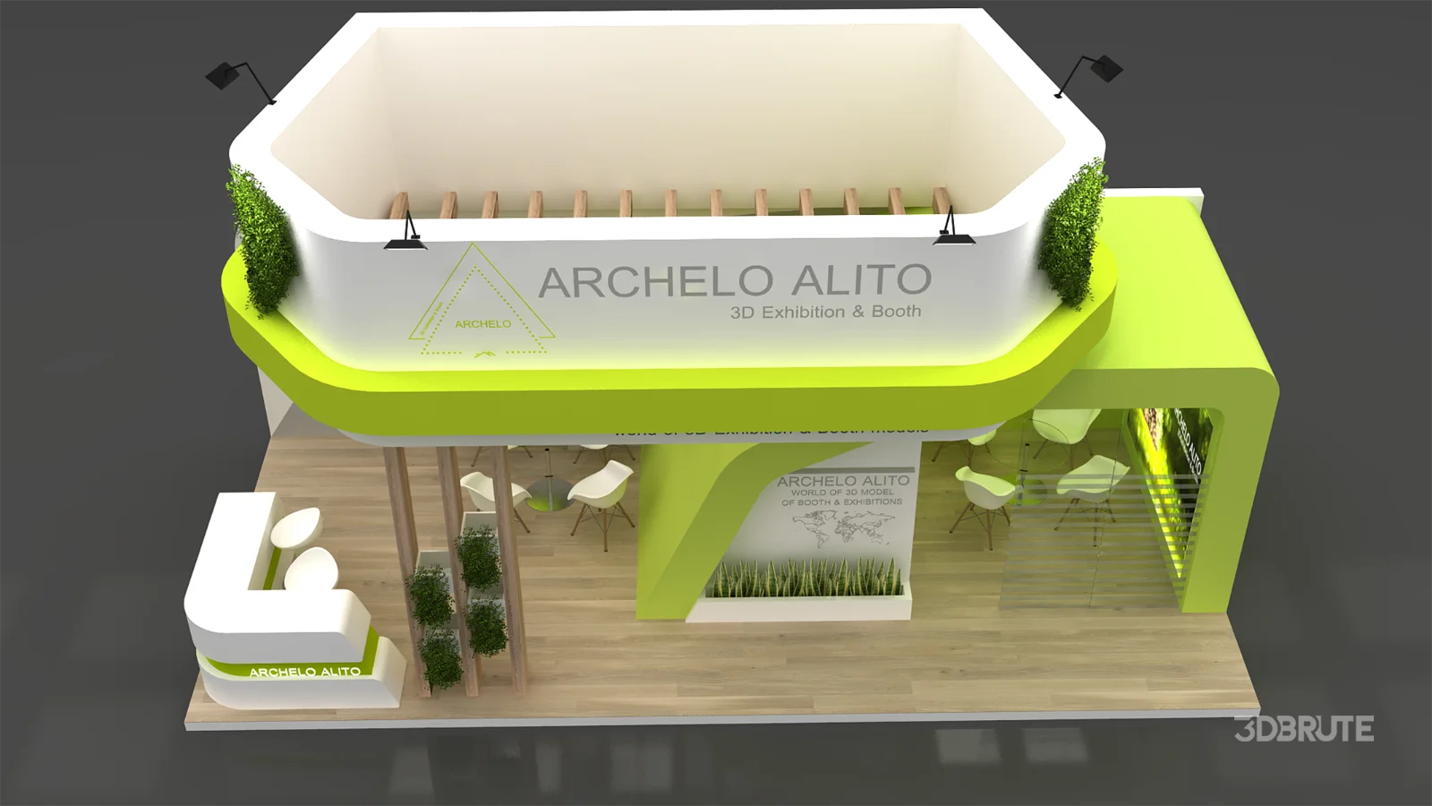 booth 3d model Image 8