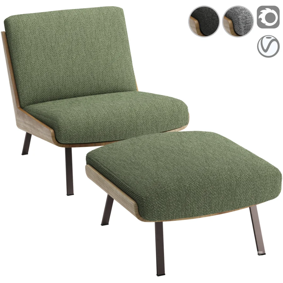 Daiki Outdoor Armchair without Armrest Image 1