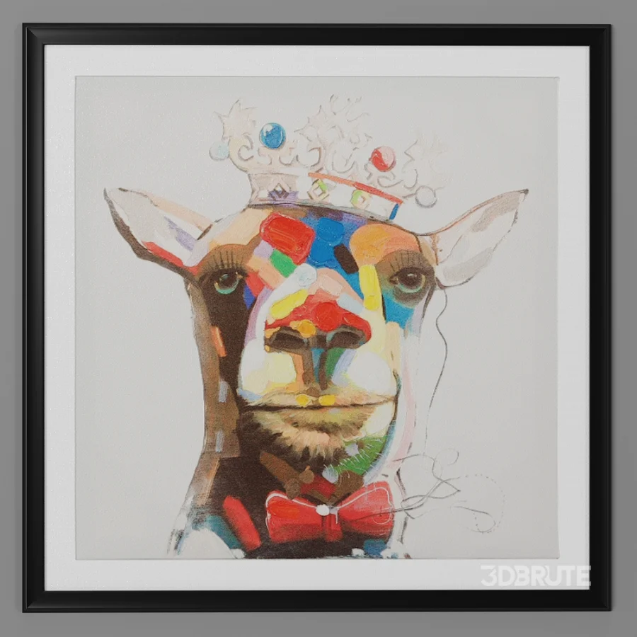 D175 Painting Crowned Giraffe Image 3