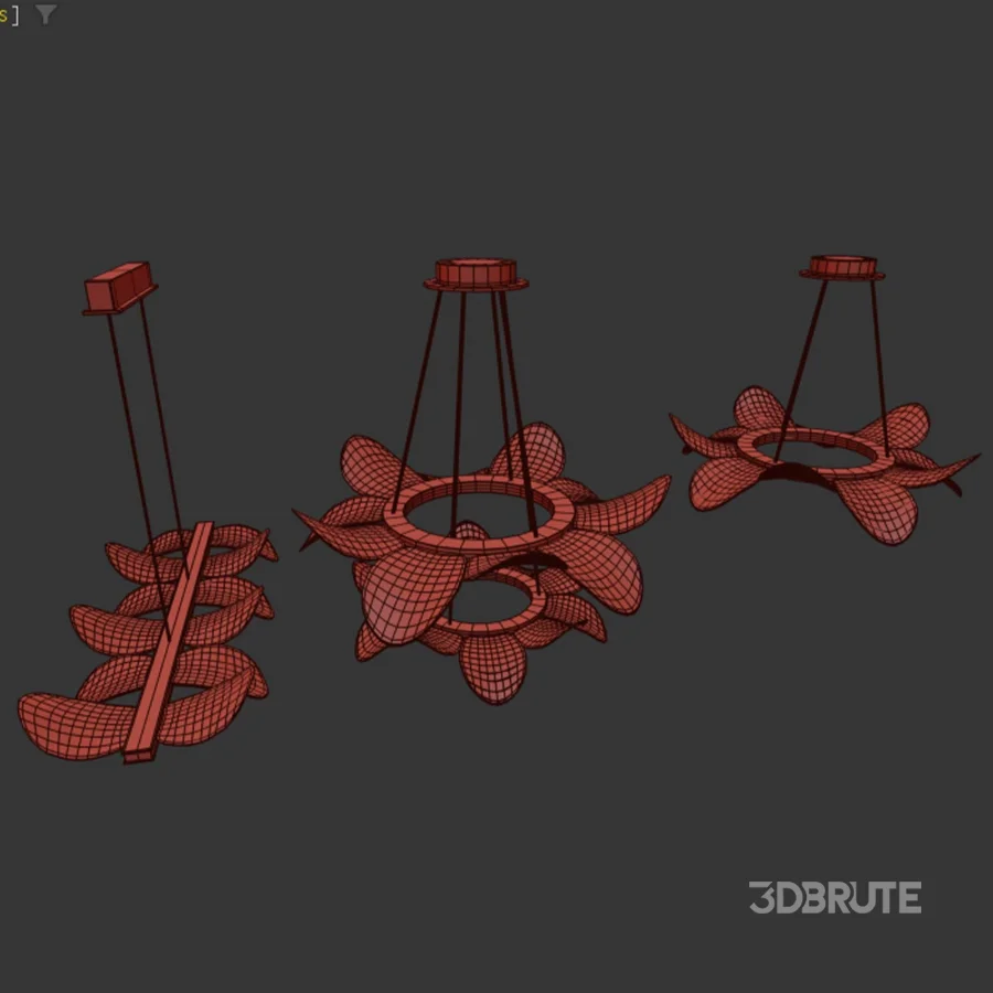 Italian LED Chandelier Flower Petals Image 3