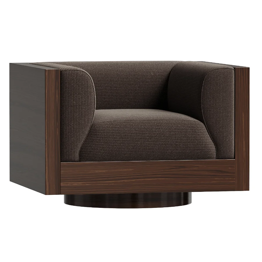 Eucalyptus Veneer Swivel Chair Sebastian Image 4