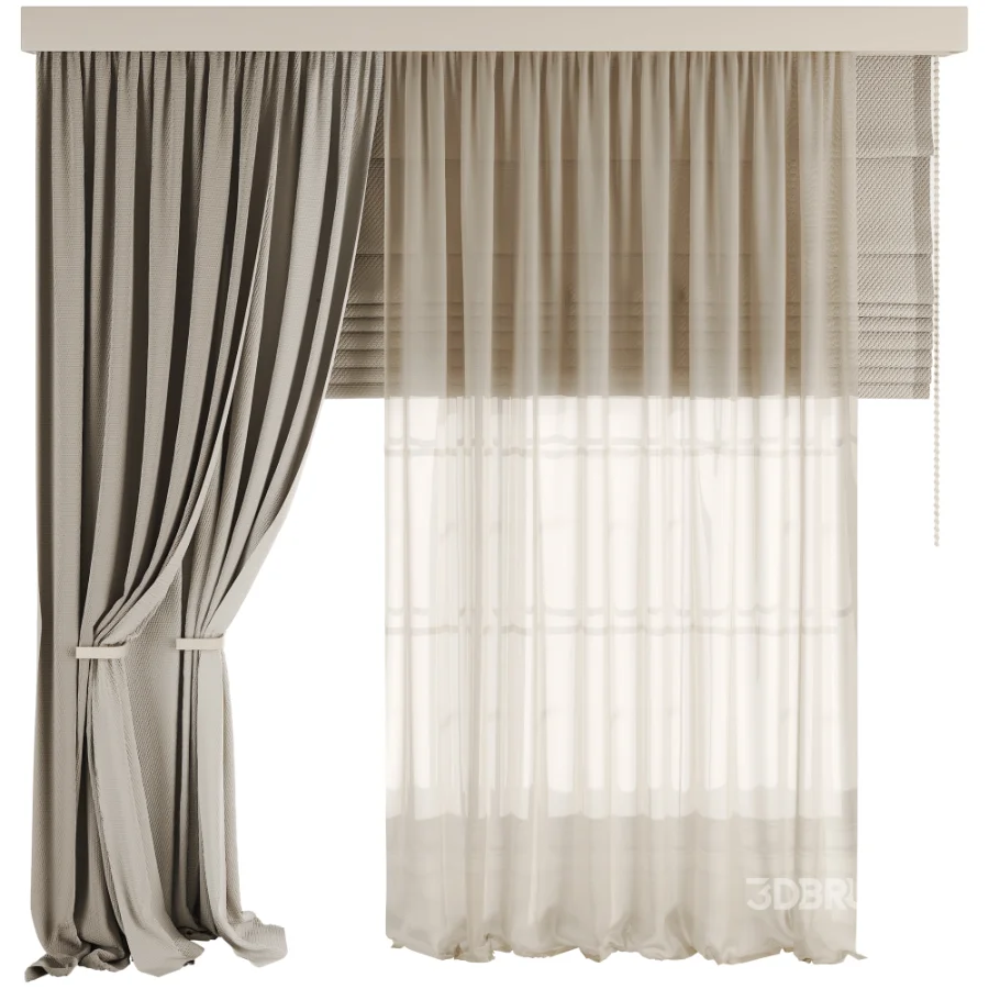 Silk and Cotton Curtain Set 103 Image 4