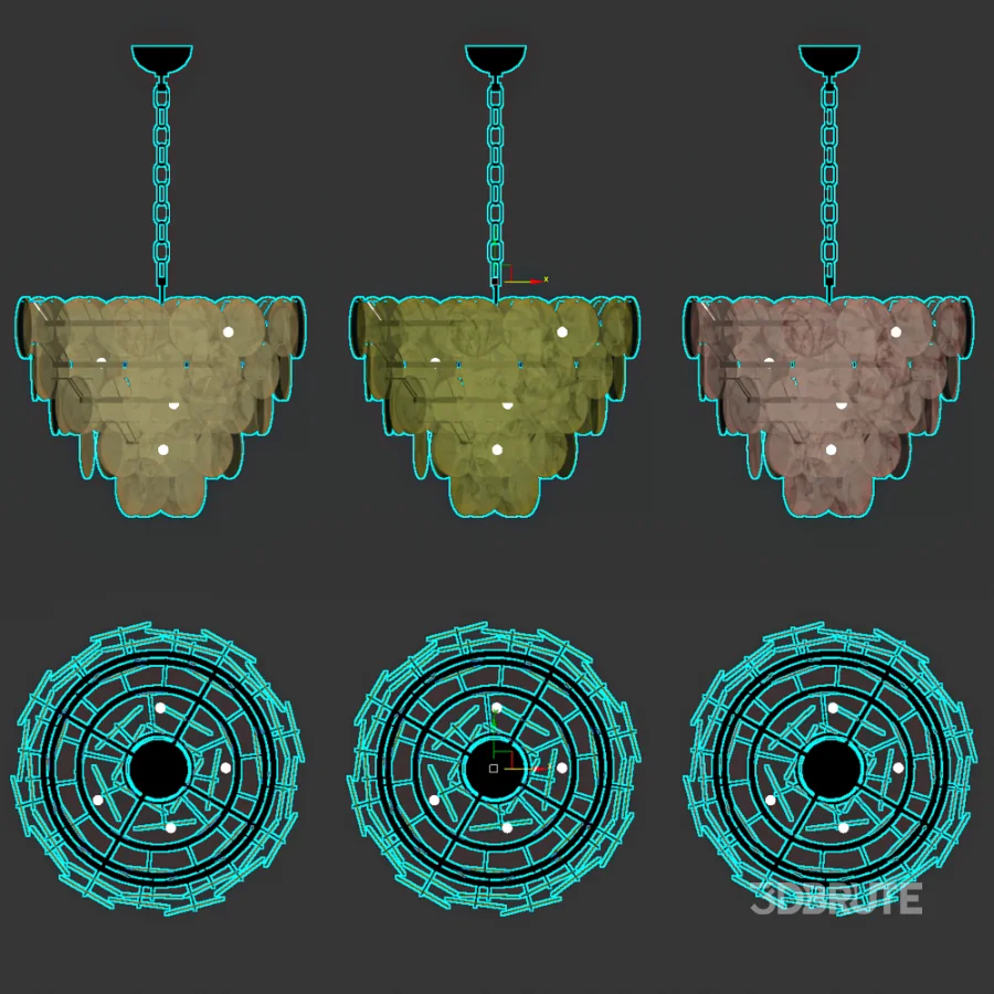 Chandelier Disk 57 murano lamp Image 8